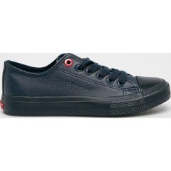 Cross Jeans - Tenisówki. Niebieskie trampki i tenisówki damskie Cross Jeans, bez wzorów, z jeansu, na sznurówki. W wyprzedaży za 59,90 zł.