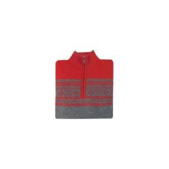 Ciepły sweter męski - półgolf rozpinany na zamek SW46. Szare swetry męskie Lanieri Fashion - swetry męskie, m, bez wzorów, z wełny, casualowe, z golfem, bez kaptura. Za 242,10 zł.