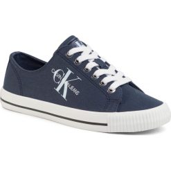 Tenisówki CALVIN KLEIN JEANS - Diamante B4R0896 Navy. Niebieskie półbuty damskie Calvin Klein Jeans, bez wzorów, z jeansu, bez zapięcia. Za 379,00 zł.