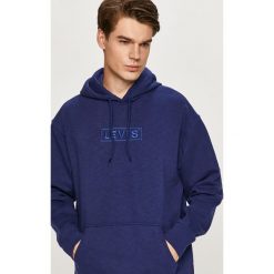 Levi's - Bluza bawełniana. Niebieskie bluzy męskie Levi's®, s, bez wzorów, z bawełny, z kapturem, bez rękawów, z kapturem. Za 329,90 zł.