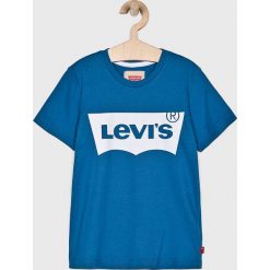 Levi's - T-shirt dziecięcy 86-176 cm. Niebieskie t-shirty chłopięce marki Levi's®, z nadrukiem, z bawełny, bez rękawów. Za 69,90 zł.