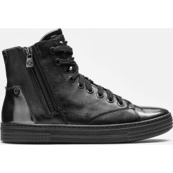 Czarne sneakersy damskie. Czarne sneakersy damskie Kazar, ze skóry. Za 649,00 zł.