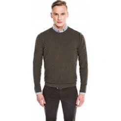 Swetry klasyczne męskie: sweter benson półgolf oliwkowy