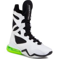 Buty NIKE - Air Max Box AT9729 103 White/Black/Electric Green. Białe buty sportowe damskie Nike, bez wzorów, ze skóry ekologicznej, sportowe, na fitness i siłownię, nike air max. Za 649,00 zł.