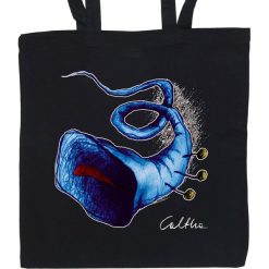 Błękitna trąbka - torba (2 kolory). Niebieskie shopper bag damskie Pakamera, z materiału. Za 69,00 zł.