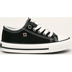 Big Star - Tenisówki dziecięce. Czarne trampki dziewczęce z gumy, na sznurówki. Za 79,90 zł.