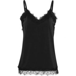 Freequent Koronkowa koszulka Bicco czarny female czarny M (40). Czarne koszulki damskie Freequent, na co dzień, s, bez wzorów, z koronki, eleganckie, bez kołnierzyka, bez rękawów. Za 89,00 zł.