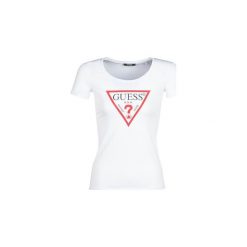 T-shirty z krótkim rękawem Guess ORIGINAL. Białe t-shirty damskie marki Guess, s, z aplikacjami, bez kołnierzyka. Za 129,00 zł.
