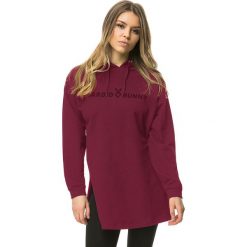 Cardio Bunny - Bluza Happy. Różowe bluzy damskie Cardio Bunny, s, z nadrukiem, z elastanu, bez rękawów, z kapturem. Za 179,90 zł.