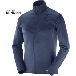 BLUZA SALOMON DISCOVERY FZ M NIGHT SKY HEATHER. Brązowe bluzy męskie Salomon, m, bez wzorów, ze stójką, bez rękawów, bez kaptura. Za 272,99 zł.