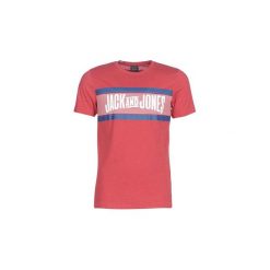T-shirty z krótkim rękawem Jack Jones JORREGENTLY. Czerwone t-shirty męskie Jack & Jones, s, bez wzorów, bez kołnierzyka, krótkie. Za 63,20 zł.