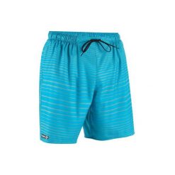 Spodenki surfing standardowe BS 100S Newwaves męskie. Niebieskie koszulki męskie marki OLAIAN, s, bez wzorów, z poliesteru, klasyczne, na fitness i siłownię. Za 39,99 zł.