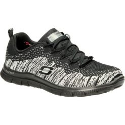 Sportowe skechers 12060. Czarne buty sportowe damskie Skechers, bez wzorów, z materiału, sportowe. Za 399,99 zł.