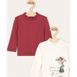 Blukids - Longsleeve dziecięcy 74-98 cm (2-pack). Różowe bluzki dziewczęce Blukids, z nadrukiem, z bawełny, z golfem, z długim rękawem, długie, bez kaptura. Za 49,90 zł.