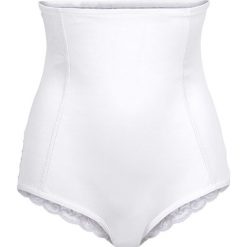 Figi wyszczuplające "panty" Level 3 bonprix biały. Białe figi damskie marki bonprix, w koronkowe wzory, z koronki. Za 59,99 zł.