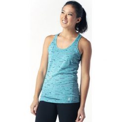 Damski top sportowy SMARTWOOL Merino turkusowy. Niebieskie topy damskie Smartwool, bez wzorów, z wełny, bez rękawów. Za 183,34 zł.