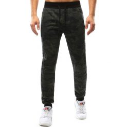 Spodnie dresowe męskie: Spodnie męskie dresowe woodland camo (ux1066)
