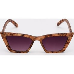 Okulary przeciwsłoneczne retro - Brązowy. Pomarańczowe okulary przeciwsłoneczne damskie Sinsay, retro. Za 14,99 zł.