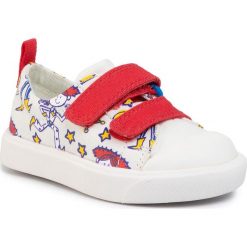 Trampki CLARKS - City Team T 261444547 White. Białe trampki chłopięce Clarks, na rzepy. Za 159,00 zł.