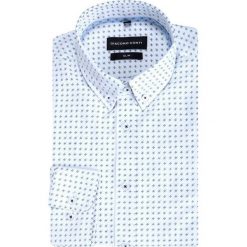 Koszula SIMONE KDWS000373. Niebieskie koszule męskie Giacomo Conti, na wiosnę, m, bez wzorów, z bawełny, button down, z długim rękawem. Za 169,00 zł.