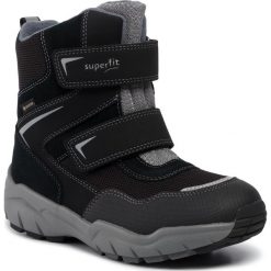 Śniegowce SUPERFIT - GORE-TEX 5-09170-00 S Schwarz/Grau. Czarne śniegowce chłopięce Superfit, bez zapięcia, gore-tex. W wyprzedaży za 299,00 zł.