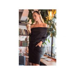 SUKIENKA BAWEŁNANA PAOLA BLACK. Czarne sukienki damskie Dressroad, xxl, bez wzorów, z elastanu, bez kołnierzyka, bez rękawów, z odkrytymi ramionami. Za 217,55 zł.