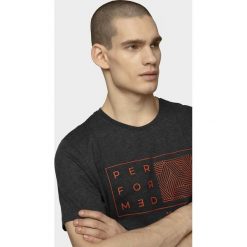 T-shirt męski TSM607 - średni szary melanż - Outhorn. Szare koszulki męskie Outhorn, m, bez wzorów, bez kołnierzyka. Za 49,99 zł.