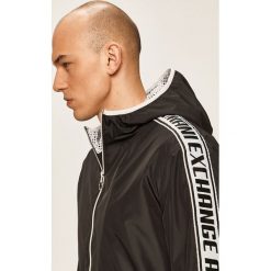 Armani Exchange - Kurtka. Czarne płaszcze męskie Armani Exchange, s, bez wzorów, z poliesteru, krótkie, z kapturem. Za 899,90 zł.
