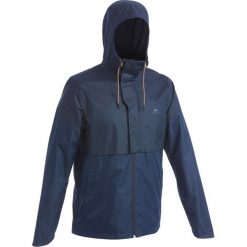 Kurtka turystyczna NH500 Imper męska. Niebieskie kurtki męskie QUECHUA, xl, bez wzorów, z poliesteru, bez kaptura. Za 129,99 zł.