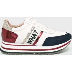 Tamaris - Buty. Białe buty sportowe damskie Tamaris, bez wzorów, z materiału, sportowe. W wyprzedaży za 159,90 zł.