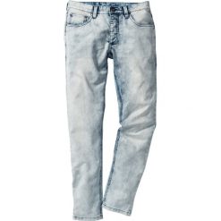 Dżinsy dresowe Skinny Fit Straight bonprix niebieski denim. Niebieskie jeansy męskie bonprix, z denimu. Za 119,99 zł.