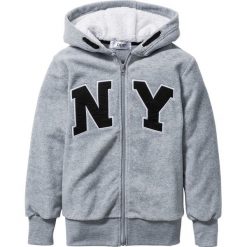 Bluza z polaru z aplikacją bonprix jasnoszary melanż. Szare bluzy dziewczęce bonprix, m, z nadrukiem, z polaru. Za 37,99 zł.