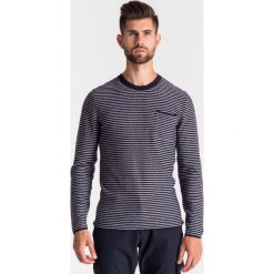 Granatowy sweter męski w paski. Niebieskie swetry męskie JOOP! Jeans, s, w paski, z bawełny, z okrągłym kołnierzem, bez kaptura. Za 279,60 zł.