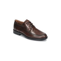 Derby Clarks UN ALDRIC PARK. Pomarańczowe półbuty męskie Clarks, bez wzorów, bez zapięcia. Za 391,20 zł.
