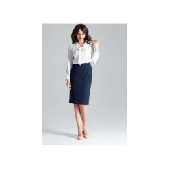 Bluzka L030 Ecru. Brązowe bluzki damskie Lenitif, xl, bez wzorów, bez kołnierzyka, z długim rękawem. Za 139,00 zł.