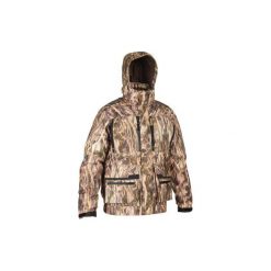 Kurtka myśliwska 900 3 w 1 camo. Zielone kurtki sportowe męskie SOLOGNAC, s, bez wzorów, z elastanu, bez kaptura. Za 849,99 zł.