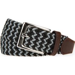 Pasek Pleciony Szaro-Granatowy Braid. Szare paski męskie LANCERTO, w paski, z bawełny, sportowe. W wyprzedaży za 44,90 zł.