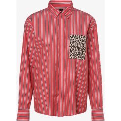 Marc Cain Collections - Bluzka damska, czerwony. Czerwone bluzki damskie Marc Cain Collections, w paski, klasyczne, z klasycznym kołnierzykiem, bez rękawów. Za 799,95 zł.