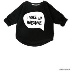 Bluzy dziewczęce: Bluza I wake up awesome – czarny