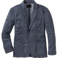 Marynarka z dżerseju Regular Fit bonprix niebieski melanż. Niebieskie marynarki męskie bonprix, m, bez wzorów, z dżerseju. Za 109,99 zł.