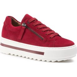 Sneakersy GABOR - 56.498.38 Dark Opera. Czerwone półbuty damskie Gabor, bez wzorów, ze skóry, bez obcasa, bez zapięcia. Za 479,00 zł.