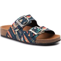 Klapki SCHOLL - Greeny Mule F27722 1539 350 Blue Multi. Niebieskie klapki damskie Scholl, z materiału. W wyprzedaży za 169,00 zł.