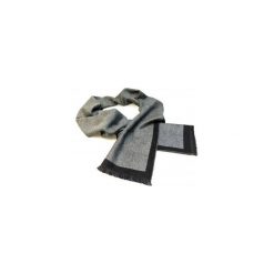 Szaro-czarny szalik męski R24. Szare szaliki męskie Modini Moda Męska, bez wzorów. Za 49,51 zł.