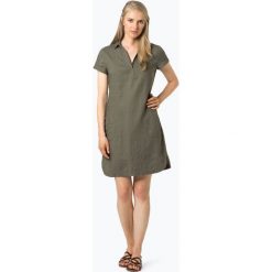 Apriori - Lniana sukienka damska, zielony. Zielone sukienki damskie marki Apriori, na co dzień, bez wzorów, eleganckie, bez kołnierzyka, bez rękawów. Za 299,95 zł.