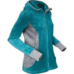 Bluza rozpinana z polaru baranka bonprix kobaltowy turkusowy - antracytowy. Niebieskie bluzy damskie bonprix, bez wzorów, z polaru, bez rękawów, bez kaptura. Za 149,99 zł.