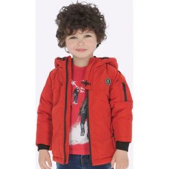 Mayoral - Kurtka dziecięca 92-134 cm. Niebieskie kurtki chłopięce Mayoral, bez wzorów, z elastanu, krótkie, z kapturem. Za 245,90 zł.