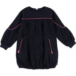 Sukienka w kolorze granatowym. Niebieskie sukienki niemowlęce z aplikacjami, z bawełny, midi. W wyprzedaży za 115,95 zł.