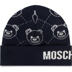 Czapka MOSCHINO - 60042 M5295 013. Niebieskie czapki damskie MOSCHINO, z wełny. W wyprzedaży za 229,00 zł.
