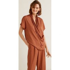 Mango - Top Luna. Pomarańczowe bluzki damskie Mango, s, z poliesteru. W wyprzedaży za 49,90 zł.