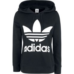 Bluzy damskie: Adidas Trefoil Hoodie Bluza z kapturem damska czarny/biały